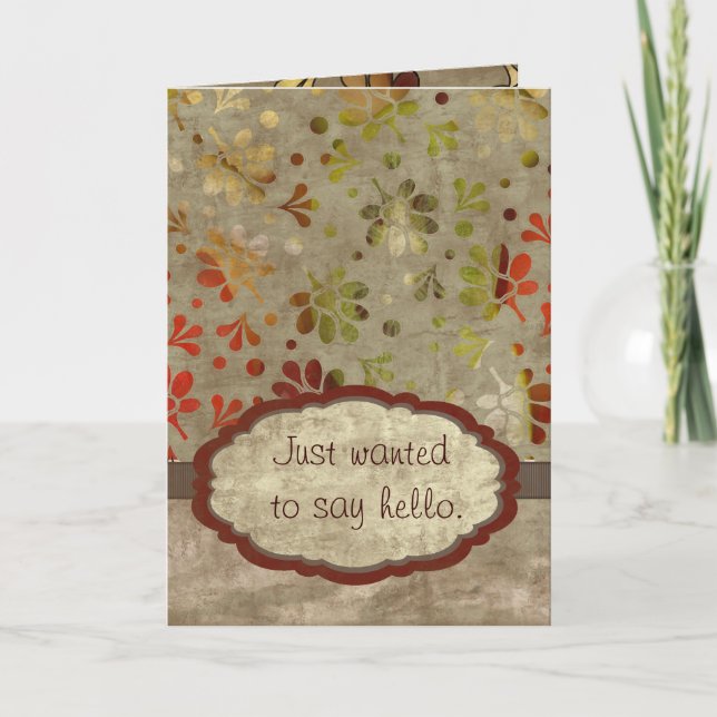 Cartão Para dizer apenas olá! (Frente)