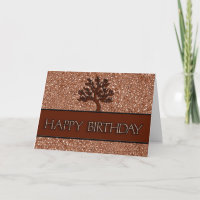Para Ele Chocolate Brown Paisley Birthday