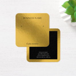 Cartão para exibição quadrada de brincos de ouro d