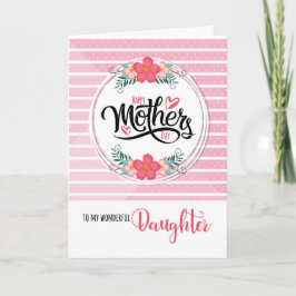 Cartão Para Filha no Dia de as mães Rosa Bontânico