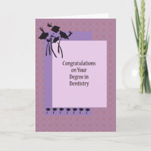 Cartão para Grau em Odontologia com Formando. Capa