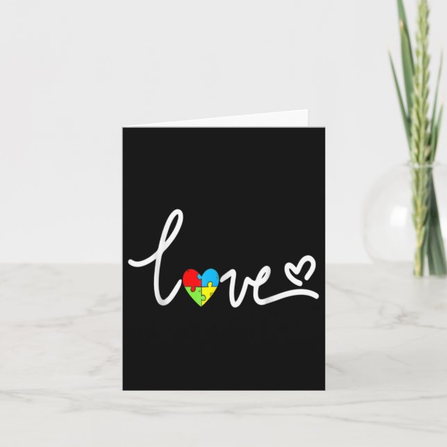 Cartão Para Homens Autismo Sensibilização Teto Mais Taman (Frente)