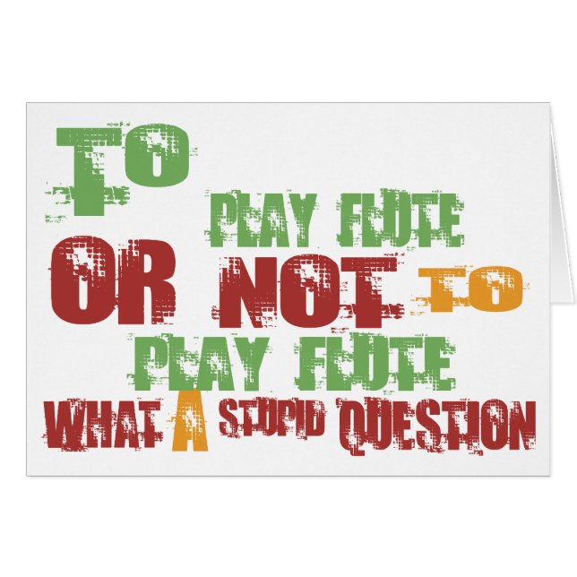 Cartão Para jogar a flauta (Frente Horizontal)