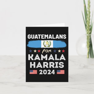 Cartão Para Kamala Harris 2024 Guatemala Flag