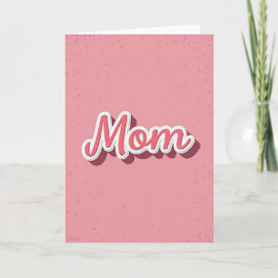 Cartão para Mãe com Pontos Rosas