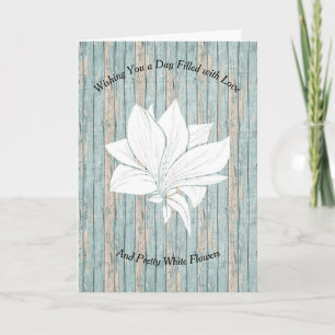 Cartão para Mais velho na enfermagem de madeira de