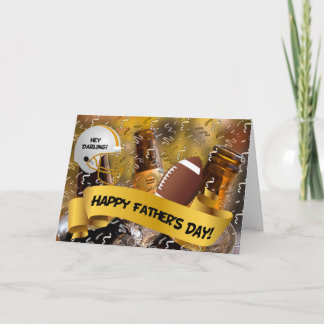 Cartão para Marido| Dia de os pais| Futebol e cerveja