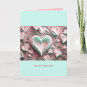Cartão Para Meu Querido Texto Personalizado Coracões de P