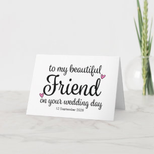 Cartão Para Minha Amiga no Dia do Seu Casamento da Noiva