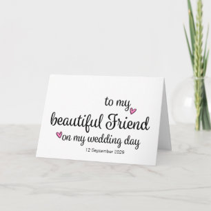 Cartão Para Minha Amiga no Meu Casamento pela Noiva