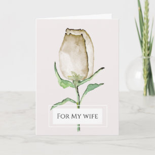 Cartão Para minha esposa no Dia das Mães Moderno, elegant