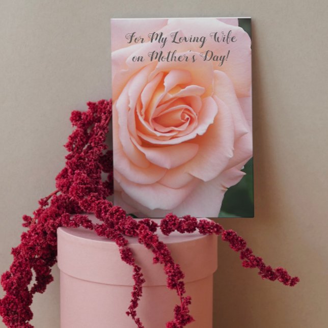 Cartão Para Minha Esposa Rosa Rosa Floral Dia das Mães (In Situ)