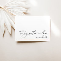 Cartão "Para Minha Irmã Em Meu Dia De Casamento"