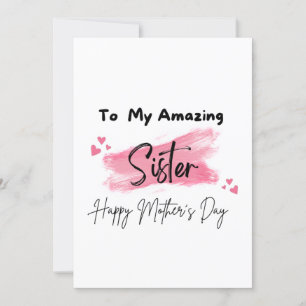 Cartão Para Minha Irmã Incrível Feliz Dia das Mães