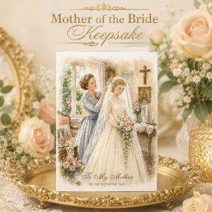 Cartão Para Minha Mãe no Meu Dia de Casamento Noiva Catól