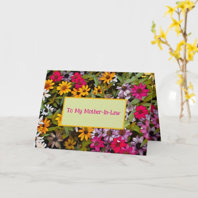 Cartão Para Minha Sogra / floral / Sorte Minha (Flor Amarela)