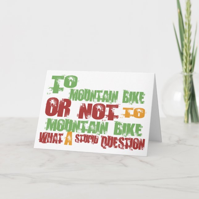 Cartão Para Mountain Bike (Frente)