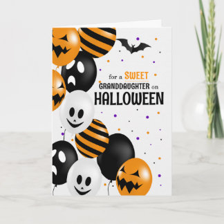 Cartão para neta Balloons Bolinhas Halloween