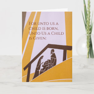 Cartão Para nós, Nascer espiritual infantil