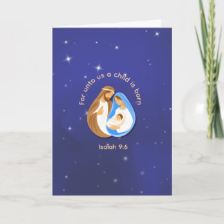 Cartão Para Nós Um Filho Nos É Dado Isaías 9:6 Natal