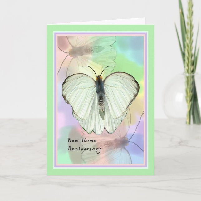 Cartão para nova casa, aniversário de um ano (Frente)