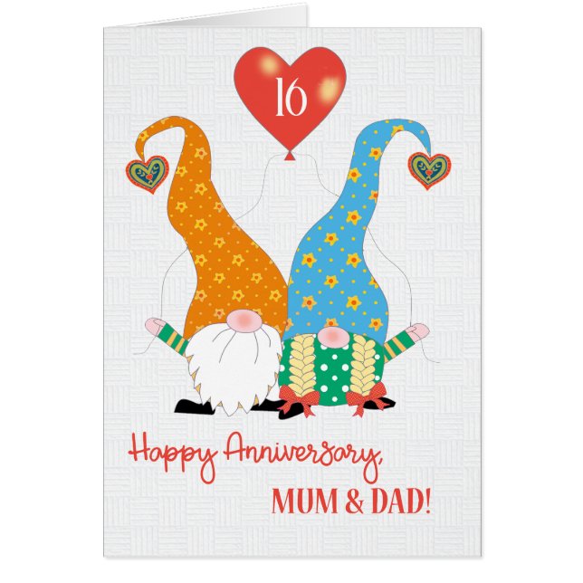 Cartão Para o aniversário de Ano Personalizado dos Pais c (Frente)