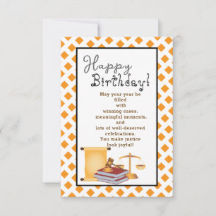 Cartão Para o aniversário de um advogado adorável
