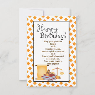 Cartão Para o aniversário de um advogado adorável