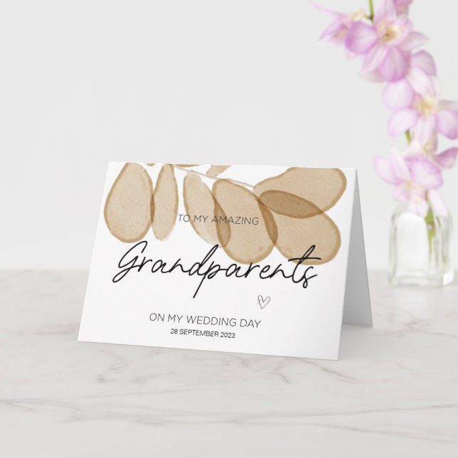 Cartão Para O Casamento De Meus Avós Obrigado Da Noiva Ca (Orquídea)