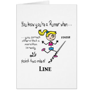 Cartão para o corredor de maratona