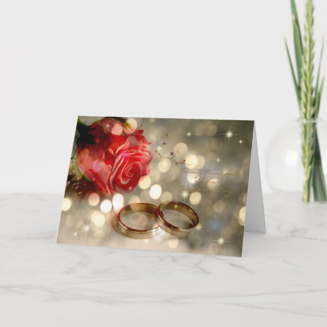 Cartão Para o dia de casamento do meu marido (Frente)