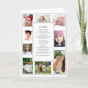 Cartão Para o dia de graduação White Modern 9 Foto