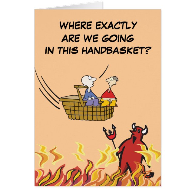 Cartão Para o inferno em uma carteira (Frente)