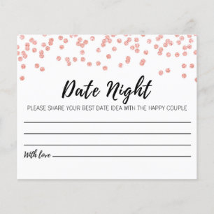 CARTÃO para o jogo Date Jar, Bridal & Chá de cas