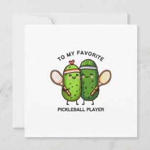 Cartão Para o Meu Jogador de Pickleball Favorito