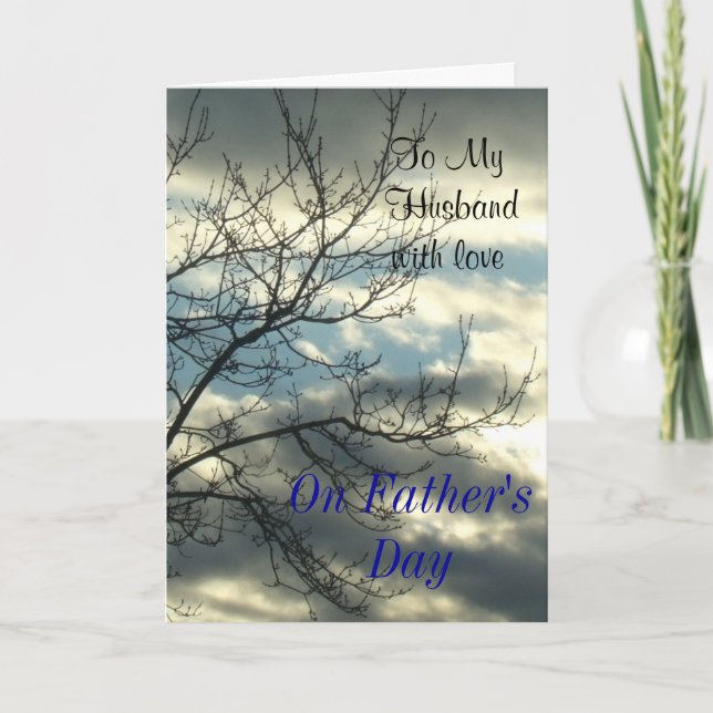 Cartão Para o meu marido com amor a Dia de os pais (Frente)