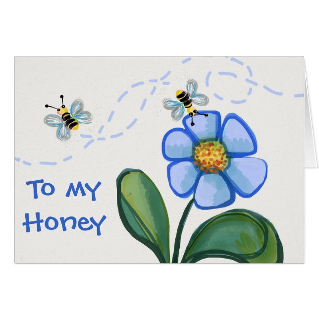 Cartão Para o meu mel (Frente Horizontal)