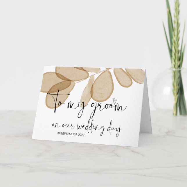 Cartão Para O Meu Noivo Da Noiva Casando-Se Com O Nosso C (Frente)