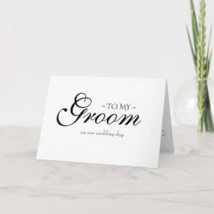 Cartão para o meu noivo estar no dia do casamento