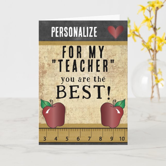 Cartão Para o meu professor você é o melhor (Flor Amarela)