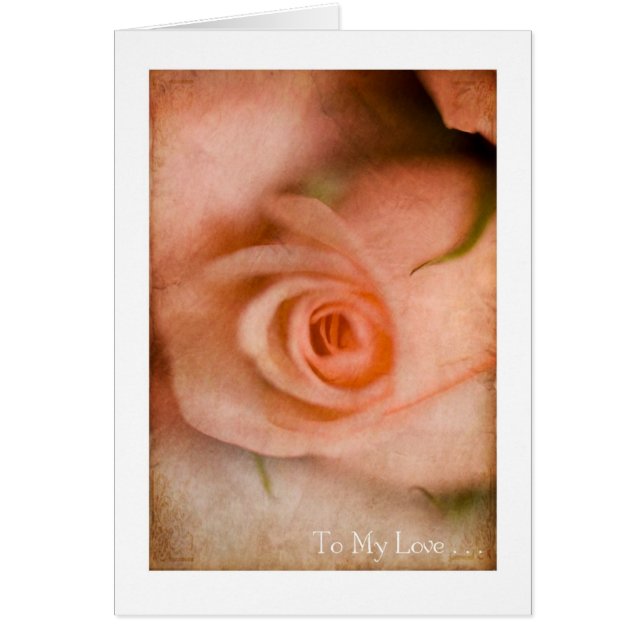 Cartão Para o meu Rosa amoroso Bud #2 (Frente)