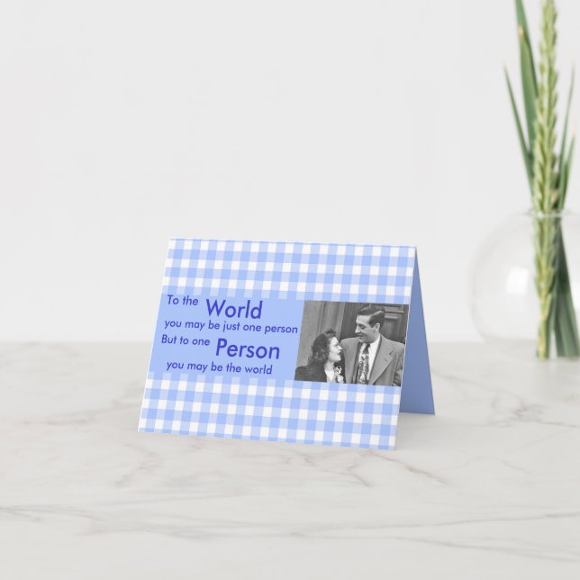 Cartão Para O Mundo Você Pode Ser Uma Pessoa (Frente)