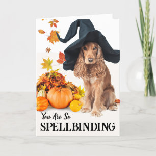 Cartão Para o Namorado de Spellbinding Halloween Dog em C