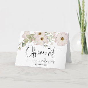 Cartão Para o nosso oficial no dia do casamento, obrigado