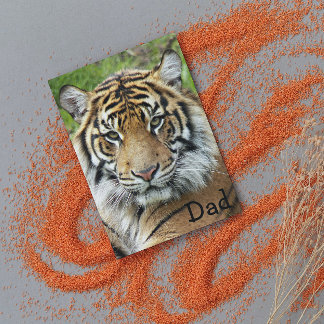 Cartão Para o Pai Big Cat Tiger Foto Aniversário