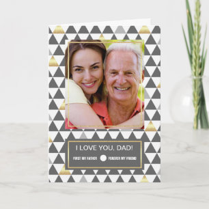 Cartão Para o Pai no Dia de os pais. Foto personalizada
