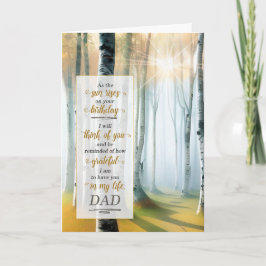 Cartão para o Papai no seu Aniversário ao Ar Livre com Bé