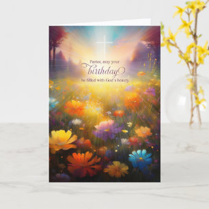 Cartão para o Pastor no seu Aniversário Prado de Flores S