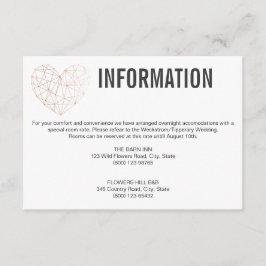 Cartão para o recinto INFORMAÇÃO | Geométrico Rosa