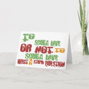 Cartão Para o Scuba Dive